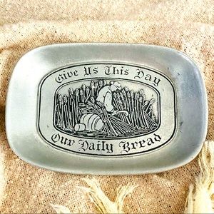 Vintage Wilton serving dish Our Daily Bread scene